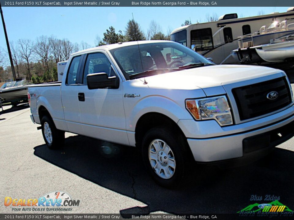 2011 Ford F150 XLT SuperCab Ingot Silver Metallic / Steel Gray Photo #24