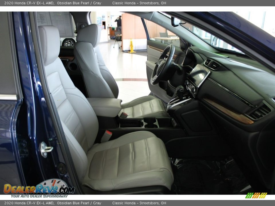 2020 Honda CR-V EX-L AWD Obsidian Blue Pearl / Gray Photo #16