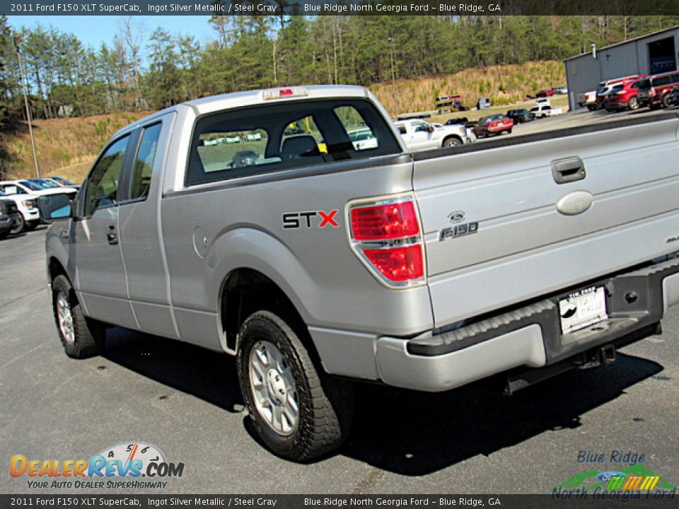 2011 Ford F150 XLT SuperCab Ingot Silver Metallic / Steel Gray Photo #26