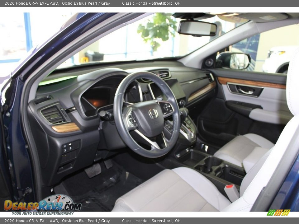 2020 Honda CR-V EX-L AWD Obsidian Blue Pearl / Gray Photo #27