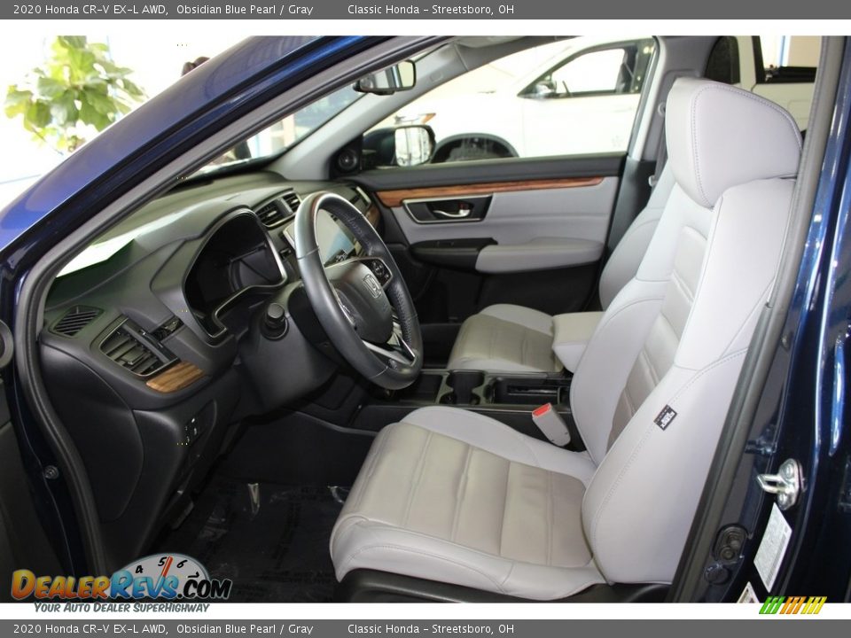2020 Honda CR-V EX-L AWD Obsidian Blue Pearl / Gray Photo #28
