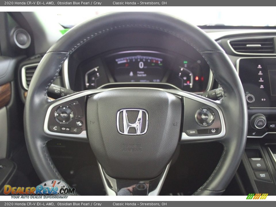 2020 Honda CR-V EX-L AWD Obsidian Blue Pearl / Gray Photo #30