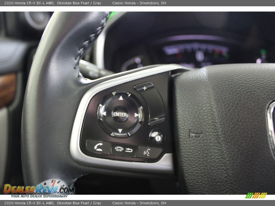2020 Honda CR-V EX-L AWD Obsidian Blue Pearl / Gray Photo #31