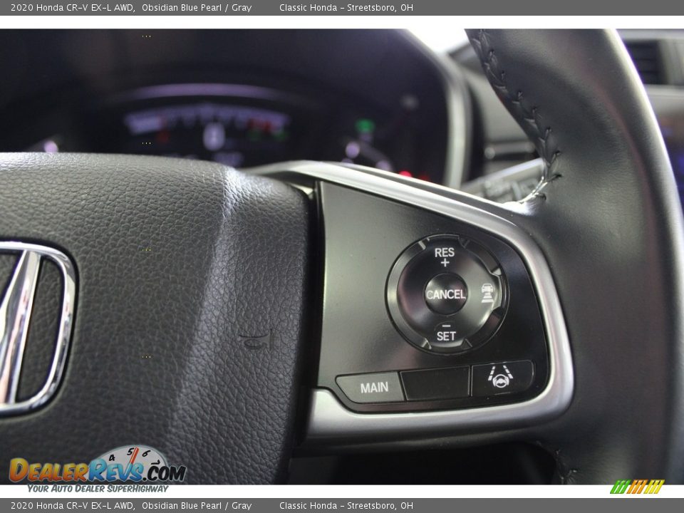 2020 Honda CR-V EX-L AWD Obsidian Blue Pearl / Gray Photo #32