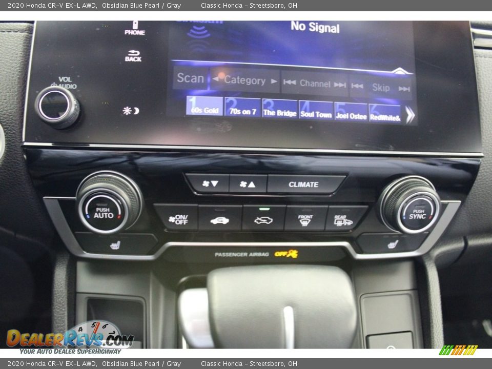 2020 Honda CR-V EX-L AWD Obsidian Blue Pearl / Gray Photo #35