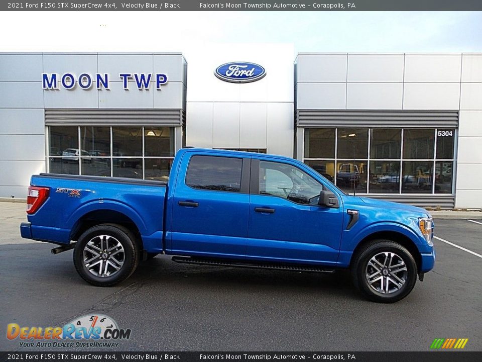 2021 Ford F150 STX SuperCrew 4x4 Velocity Blue / Black Photo #1