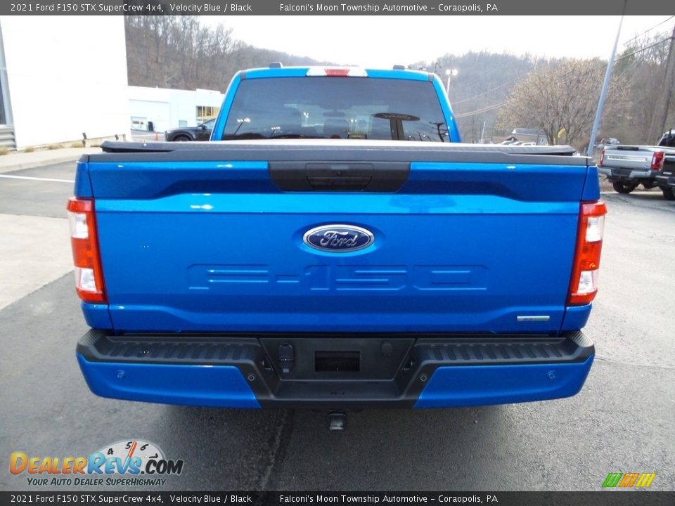 2021 Ford F150 STX SuperCrew 4x4 Velocity Blue / Black Photo #3