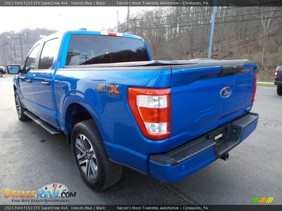 2021 Ford F150 STX SuperCrew 4x4 Velocity Blue / Black Photo #5