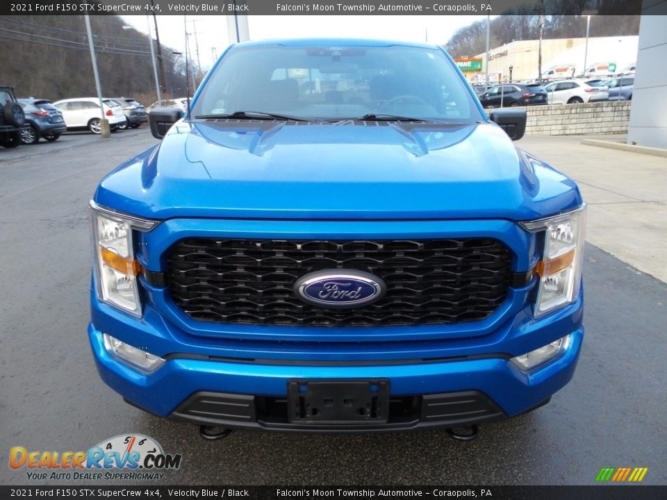 2021 Ford F150 STX SuperCrew 4x4 Velocity Blue / Black Photo #8