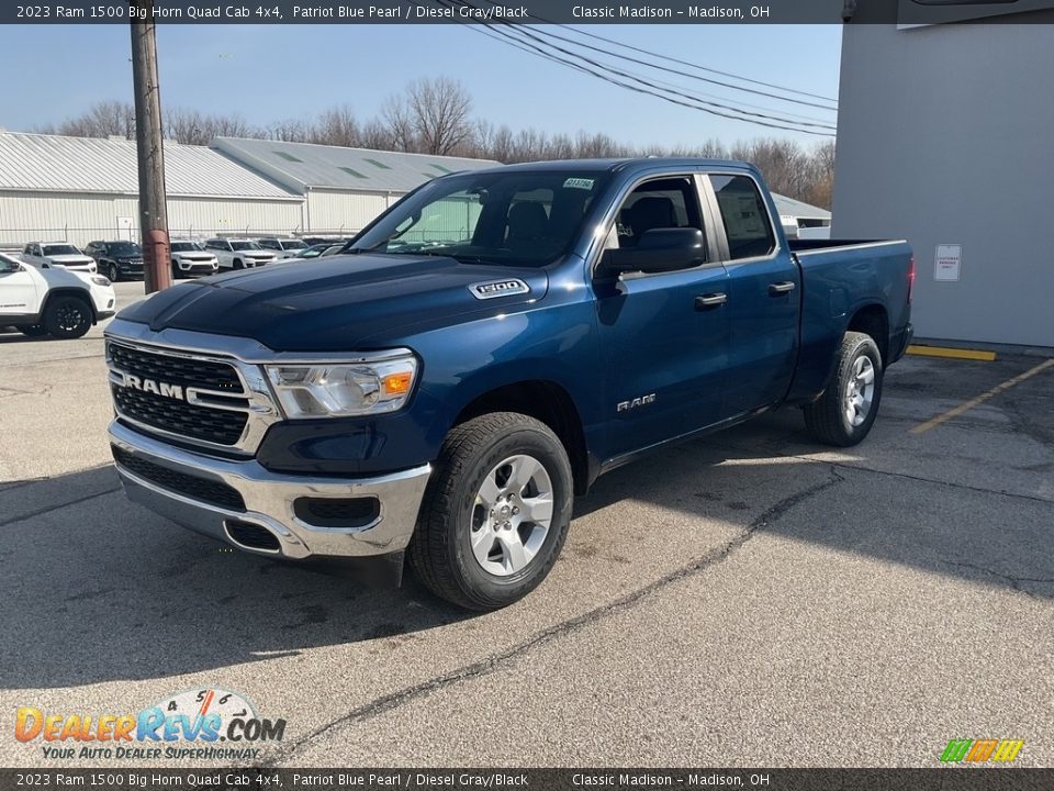 2023 Ram 1500 Big Horn Quad Cab 4x4 Patriot Blue Pearl / Diesel Gray/Black Photo #7