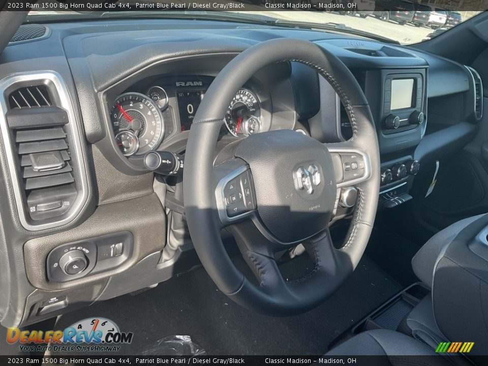 2023 Ram 1500 Big Horn Quad Cab 4x4 Patriot Blue Pearl / Diesel Gray/Black Photo #4