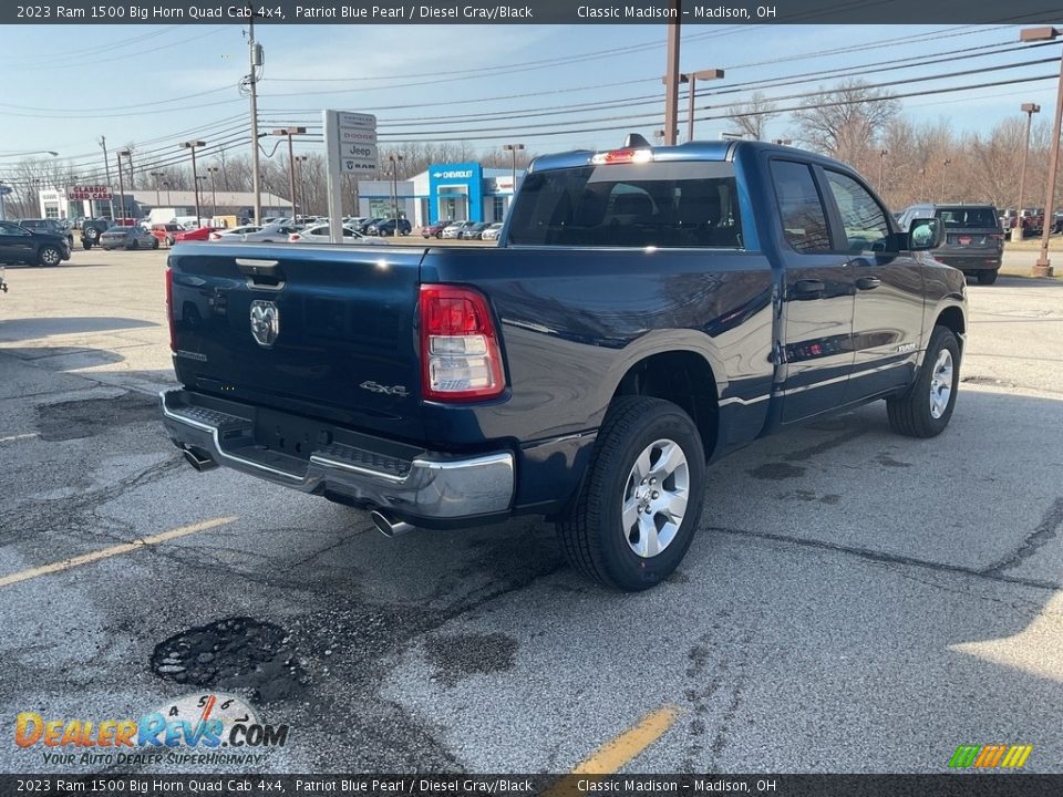 2023 Ram 1500 Big Horn Quad Cab 4x4 Patriot Blue Pearl / Diesel Gray/Black Photo #8