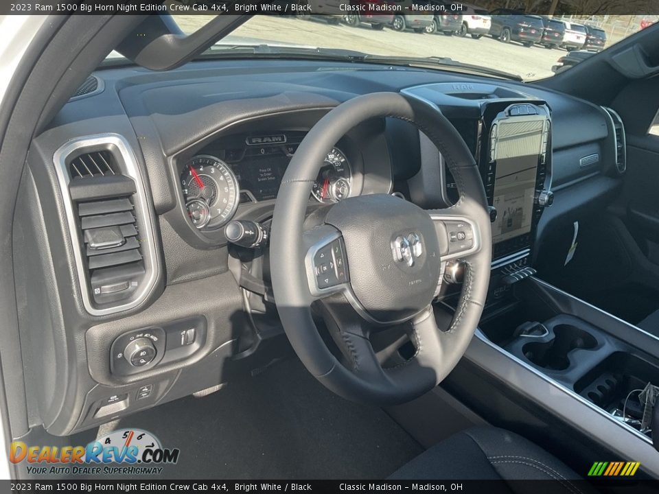 2023 Ram 1500 Big Horn Night Edition Crew Cab 4x4 Bright White / Black Photo #4