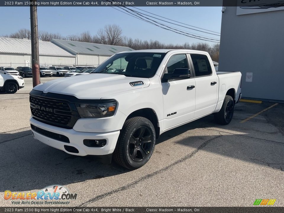 2023 Ram 1500 Big Horn Night Edition Crew Cab 4x4 Bright White / Black Photo #7