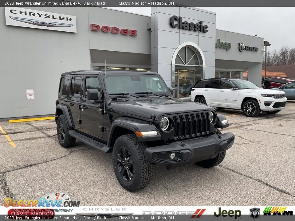 2023 Jeep Wrangler Unlimited Sahara 4x4 Black / Black Photo #1