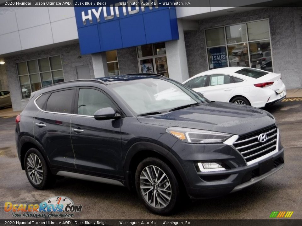 2020 Hyundai Tucson Ultimate AWD Dusk Blue / Beige Photo #1