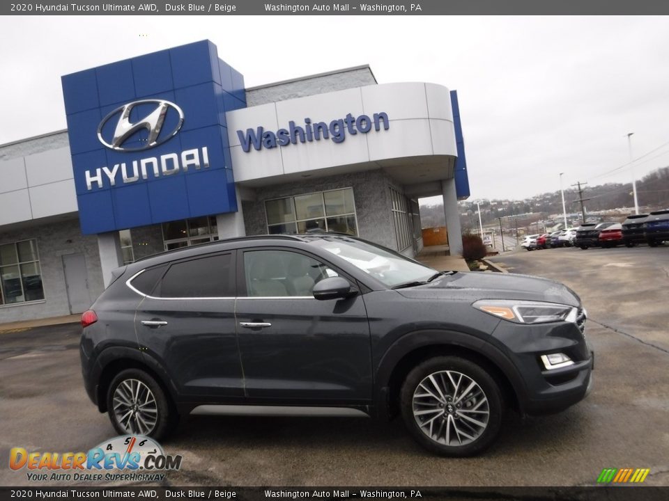 2020 Hyundai Tucson Ultimate AWD Dusk Blue / Beige Photo #2