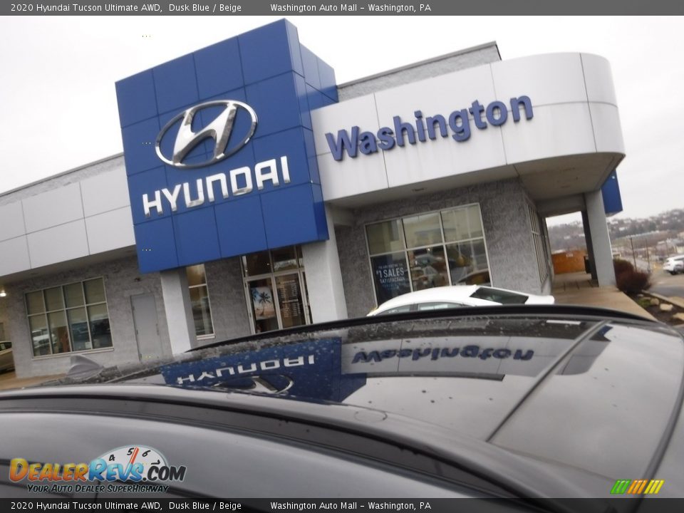 2020 Hyundai Tucson Ultimate AWD Dusk Blue / Beige Photo #3