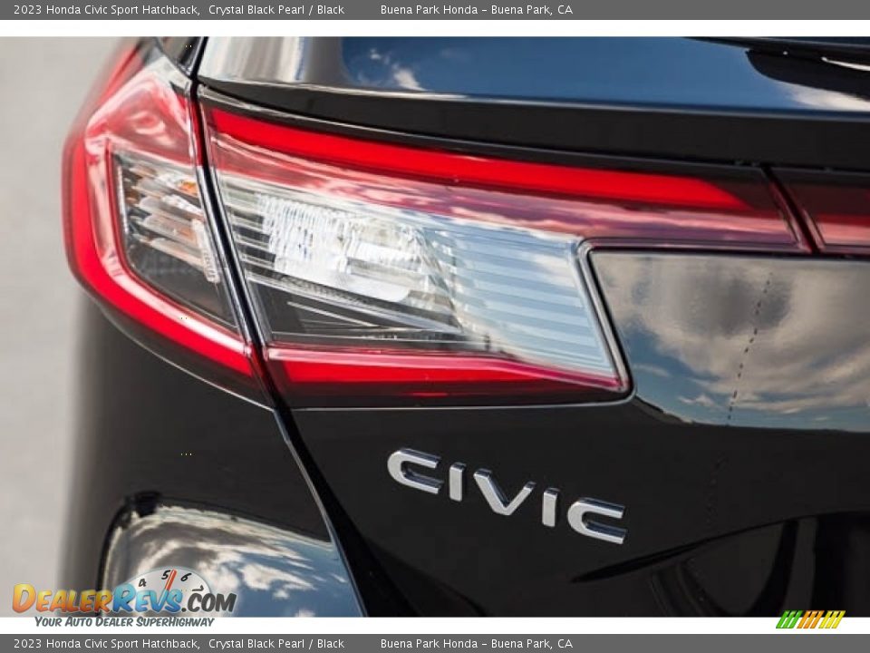 2023 Honda Civic Sport Hatchback Crystal Black Pearl / Black Photo #6