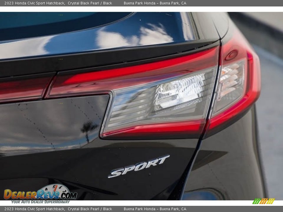 2023 Honda Civic Sport Hatchback Crystal Black Pearl / Black Photo #7