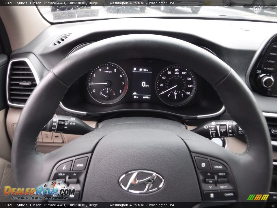 2020 Hyundai Tucson Ultimate AWD Dusk Blue / Beige Photo #26