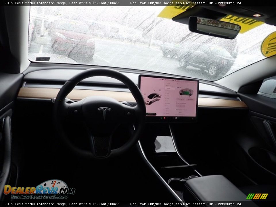 2019 Tesla Model 3 Standard Range Pearl White Multi-Coat / Black Photo #13