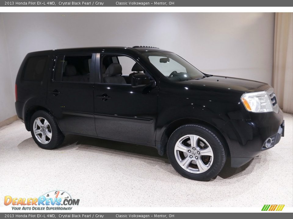 2013 Honda Pilot EX-L 4WD Crystal Black Pearl / Gray Photo #1
