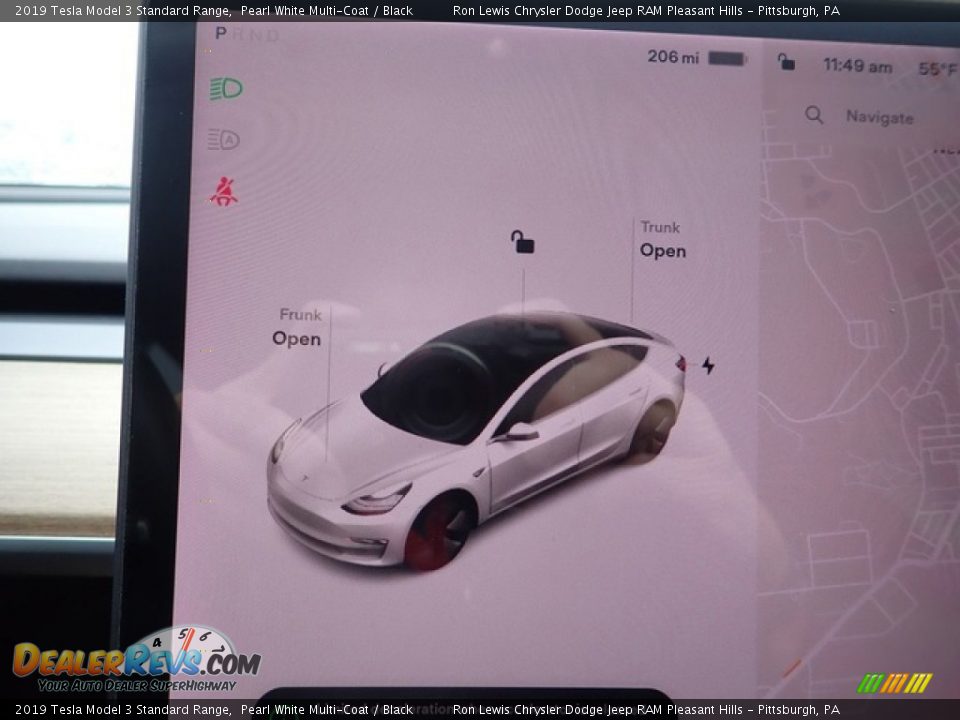 2019 Tesla Model 3 Standard Range Pearl White Multi-Coat / Black Photo #24