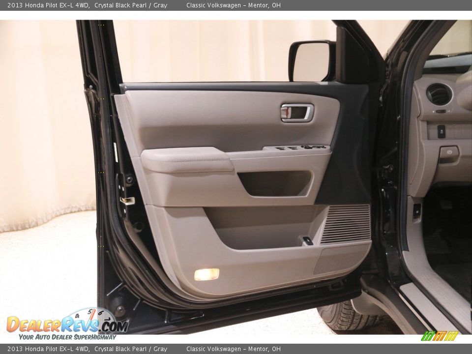 2013 Honda Pilot EX-L 4WD Crystal Black Pearl / Gray Photo #4
