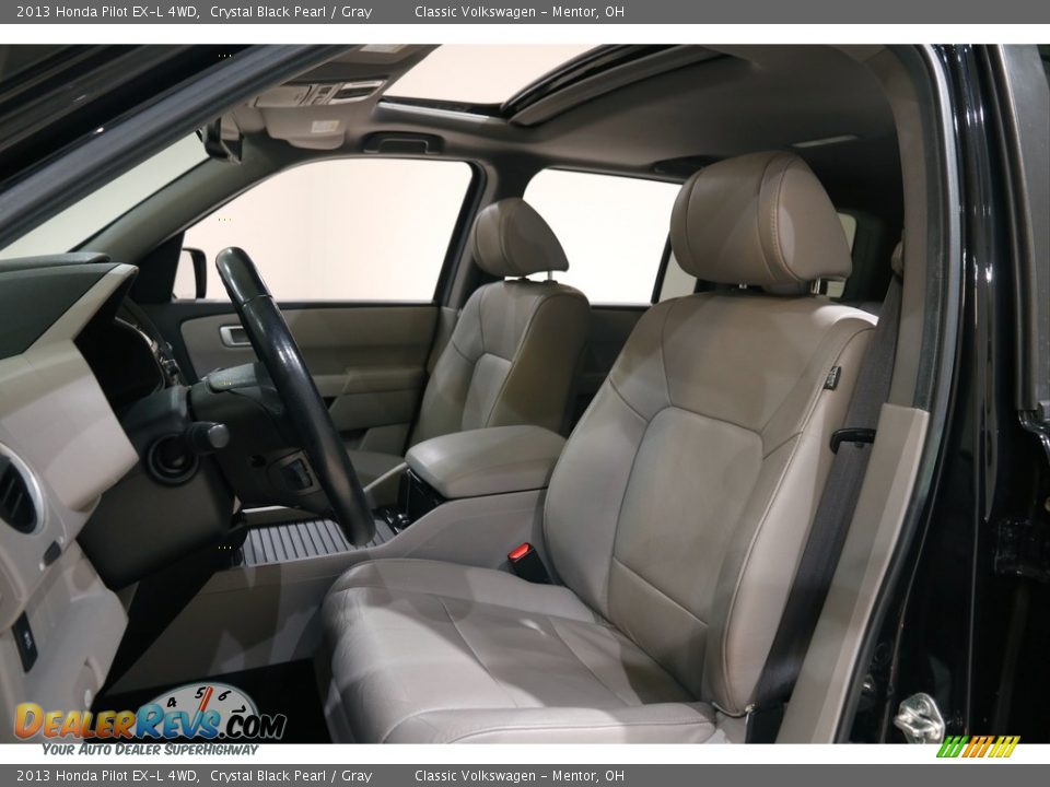 2013 Honda Pilot EX-L 4WD Crystal Black Pearl / Gray Photo #5