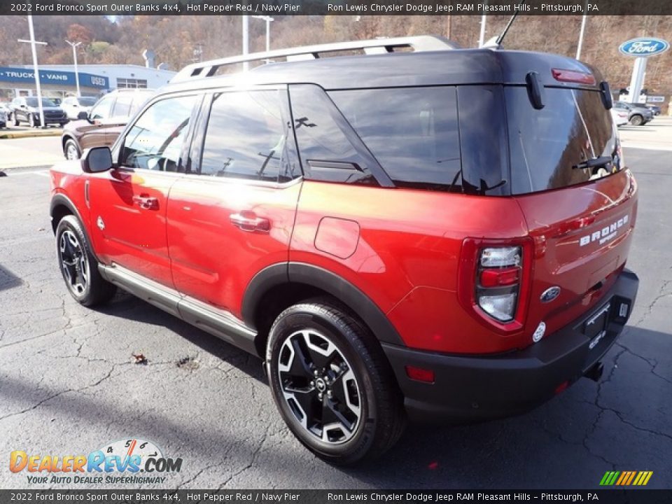 2022 Ford Bronco Sport Outer Banks 4x4 Hot Pepper Red / Navy Pier Photo #6