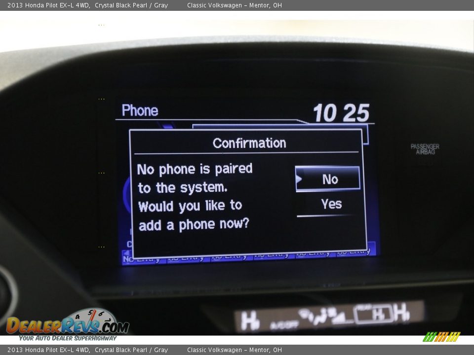 2013 Honda Pilot EX-L 4WD Crystal Black Pearl / Gray Photo #11