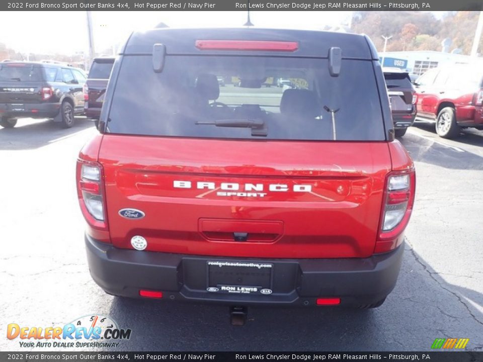 2022 Ford Bronco Sport Outer Banks 4x4 Hot Pepper Red / Navy Pier Photo #7