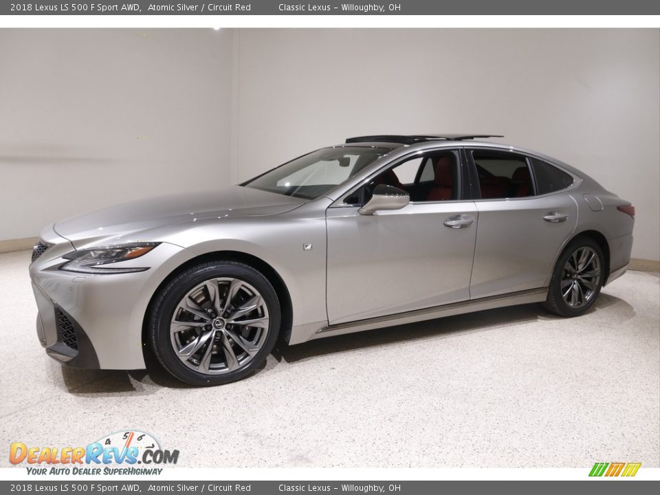 2018 Lexus LS 500 F Sport AWD Atomic Silver / Circuit Red Photo #3