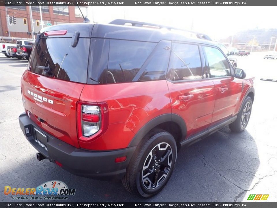 2022 Ford Bronco Sport Outer Banks 4x4 Hot Pepper Red / Navy Pier Photo #8