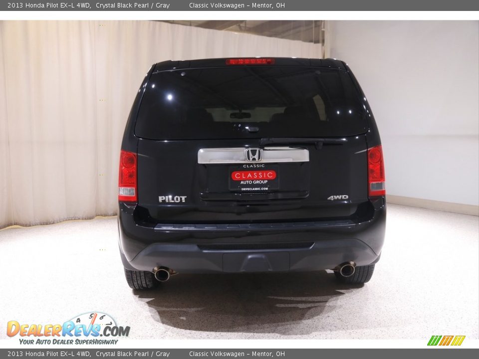 2013 Honda Pilot EX-L 4WD Crystal Black Pearl / Gray Photo #19