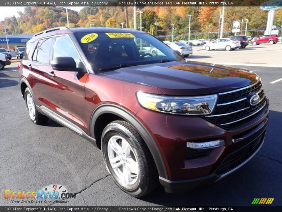 2020 Ford Explorer XLT 4WD Rich Copper Metallic / Ebony Photo #2