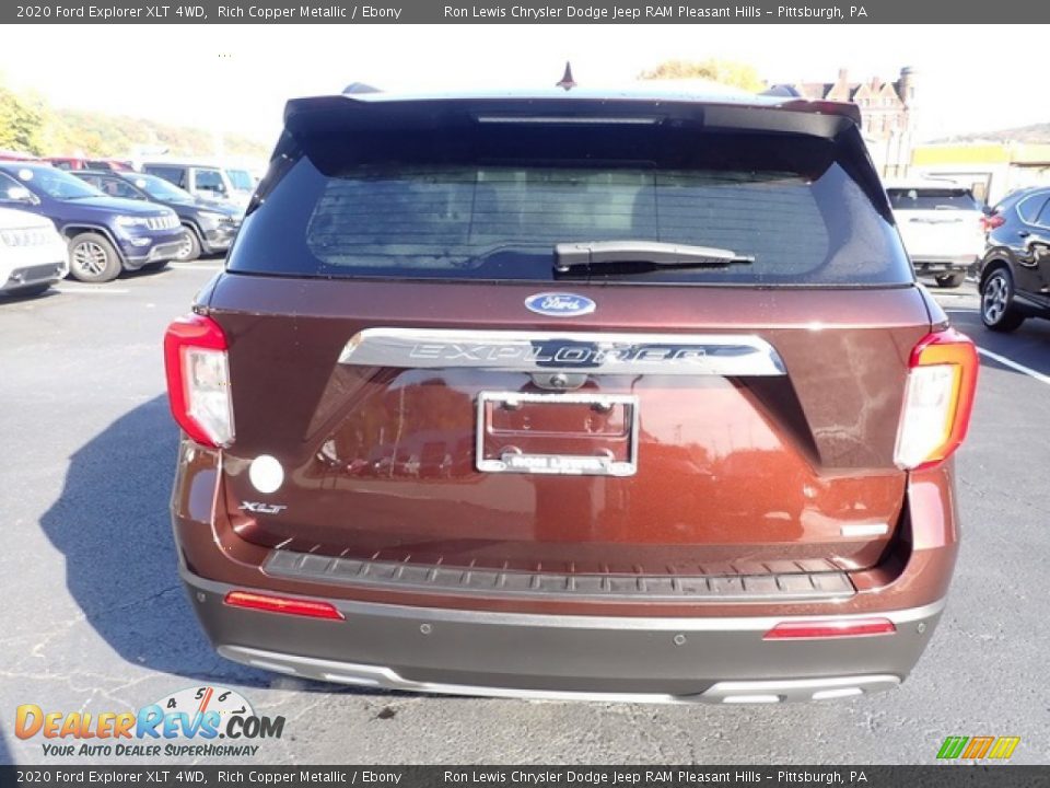 2020 Ford Explorer XLT 4WD Rich Copper Metallic / Ebony Photo #7