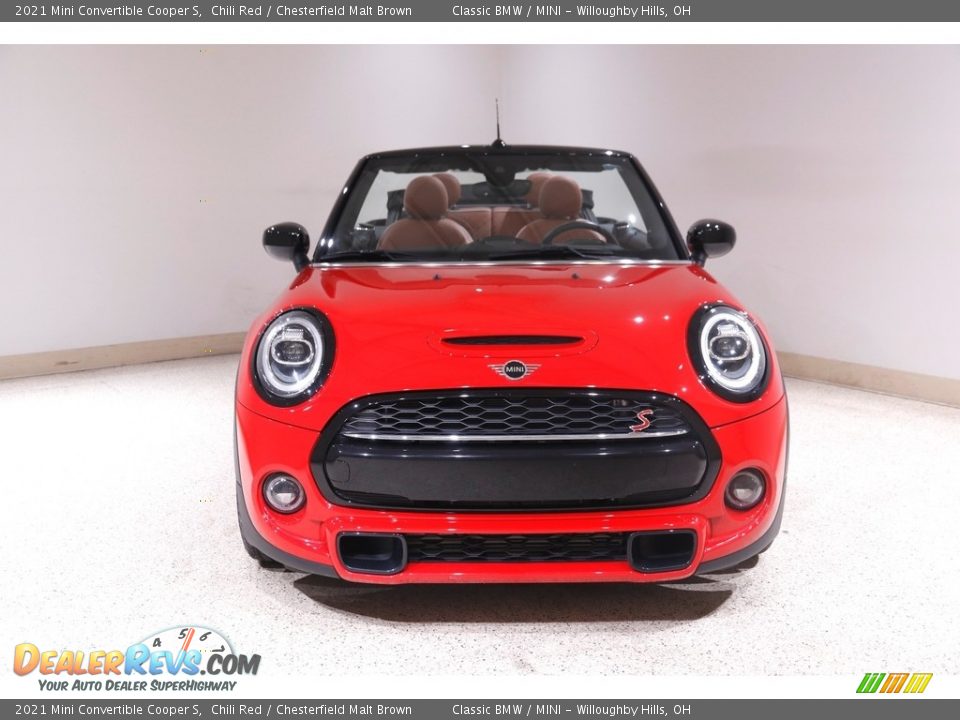 2021 Mini Convertible Cooper S Chili Red / Chesterfield Malt Brown Photo #3