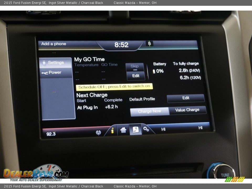 Controls of 2015 Ford Fusion Energi SE Photo #16