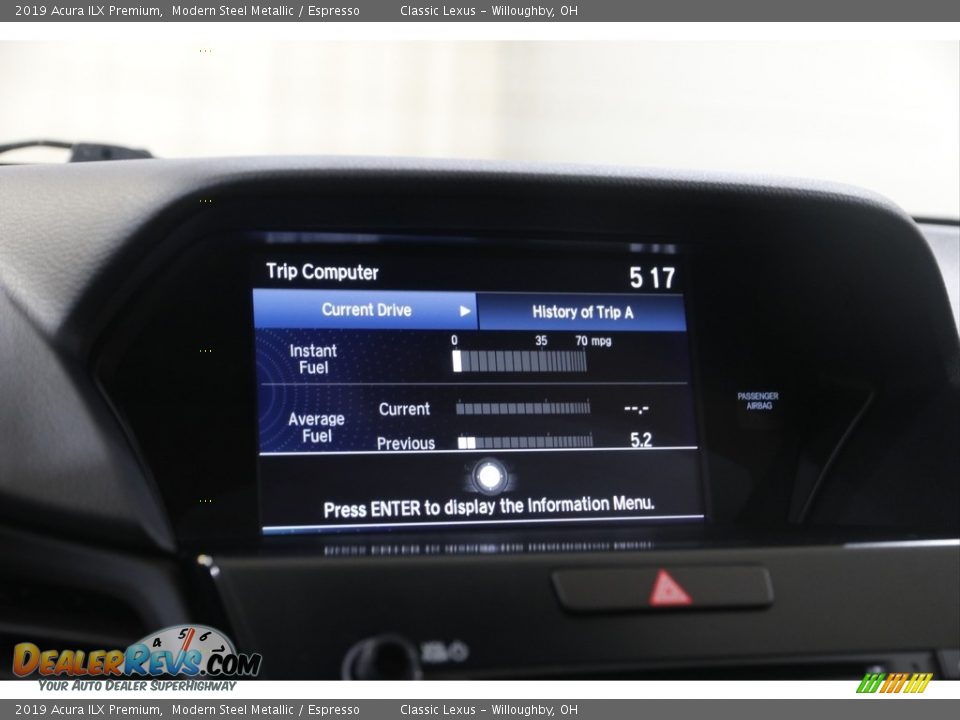 2019 Acura ILX Premium Modern Steel Metallic / Espresso Photo #11