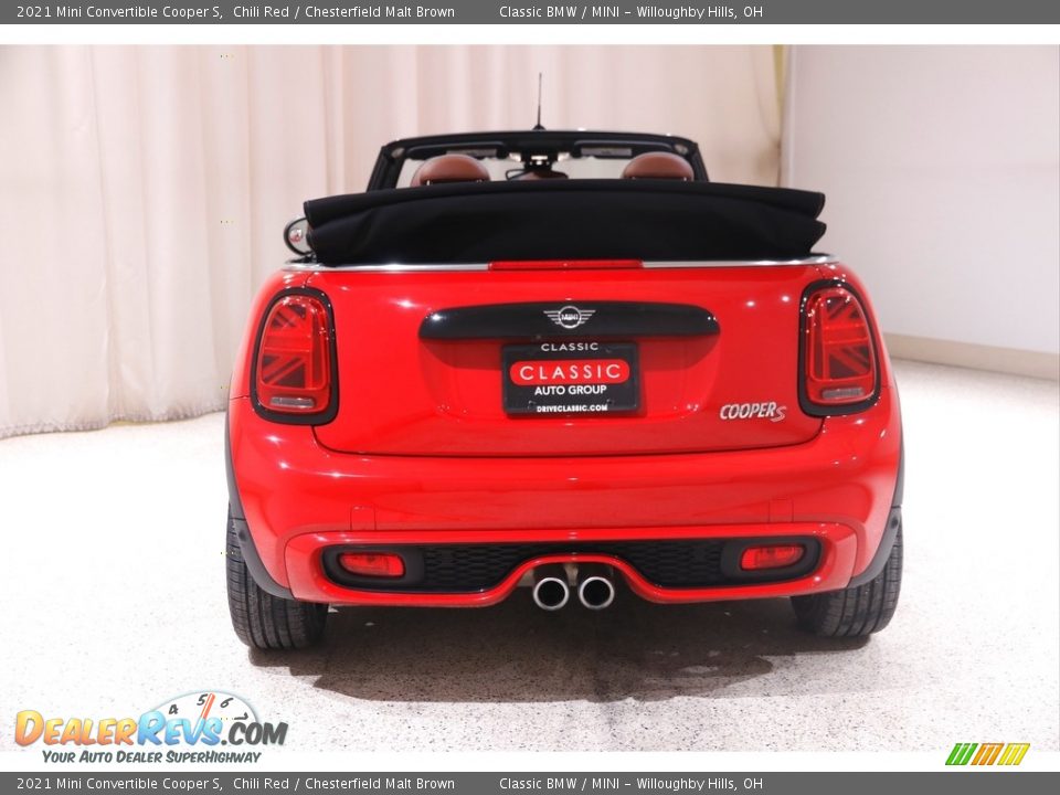 2021 Mini Convertible Cooper S Chili Red / Chesterfield Malt Brown Photo #21