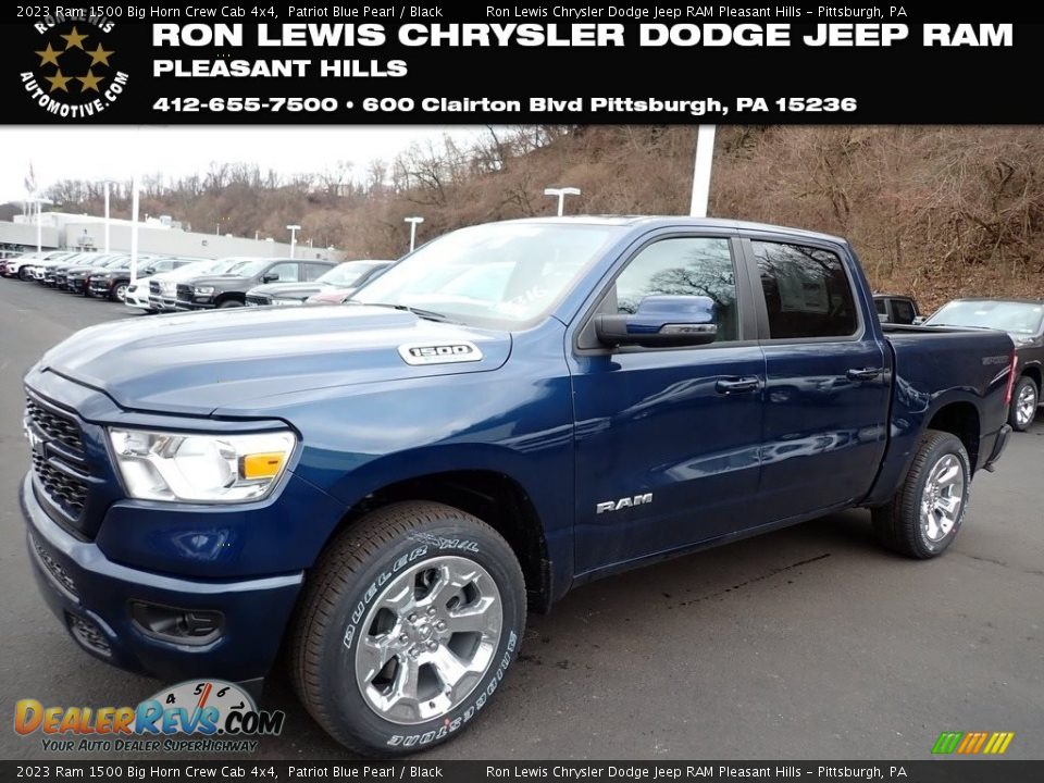 2023 Ram 1500 Big Horn Crew Cab 4x4 Patriot Blue Pearl / Black Photo #1