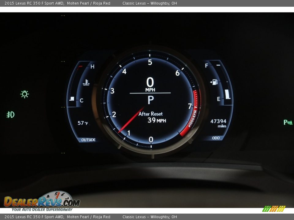 2015 Lexus RC 350 F Sport AWD Gauges Photo #8