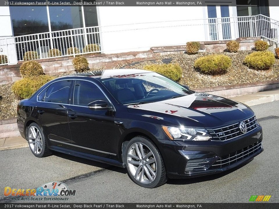 2017 Volkswagen Passat R-Line Sedan Deep Black Pearl / Titan Black Photo #1