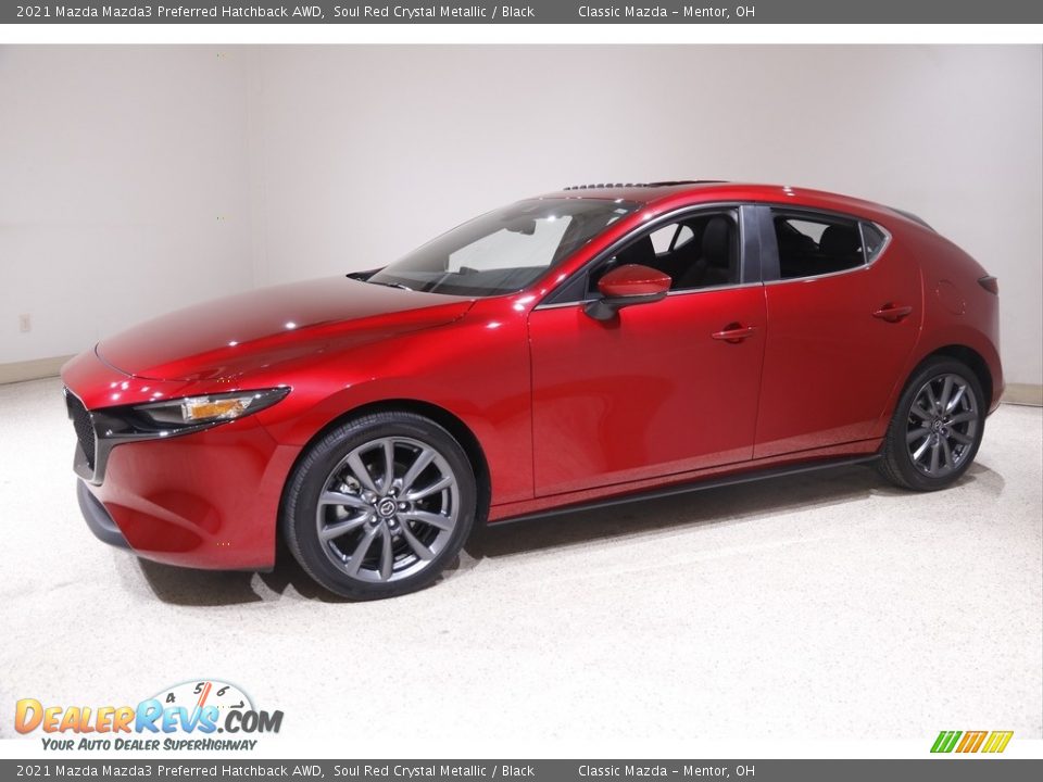 2021 Mazda Mazda3 Preferred Hatchback AWD Soul Red Crystal Metallic / Black Photo #3