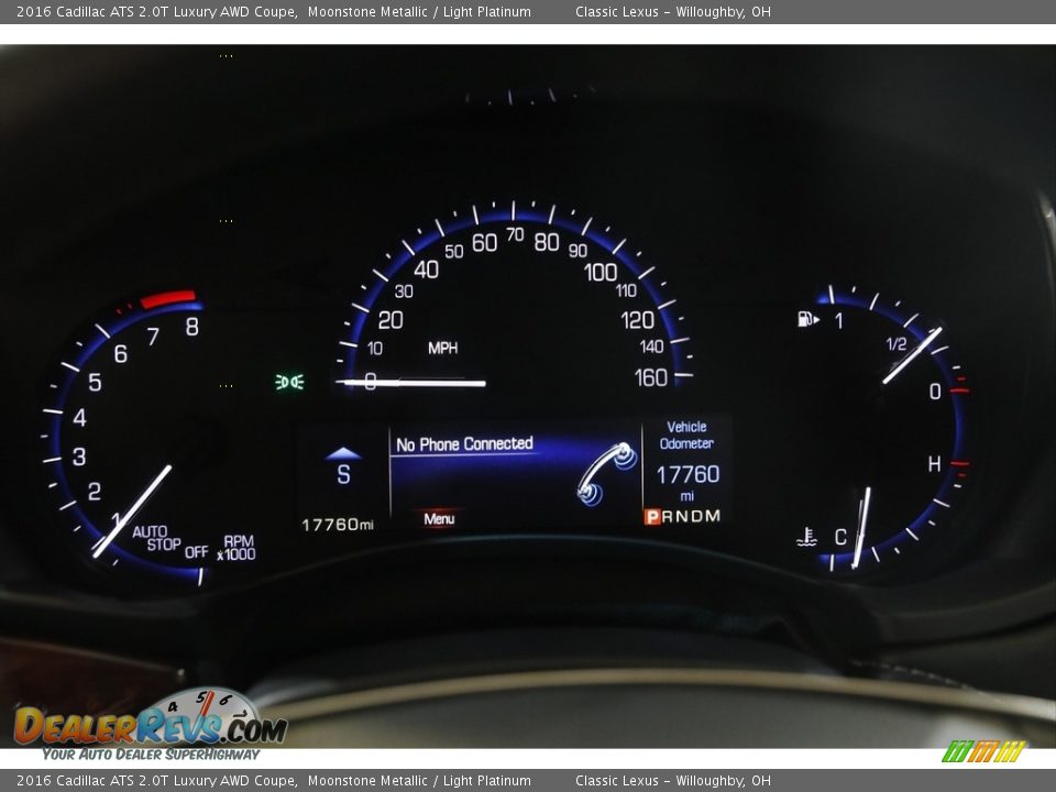 2016 Cadillac ATS 2.0T Luxury AWD Coupe Gauges Photo #8