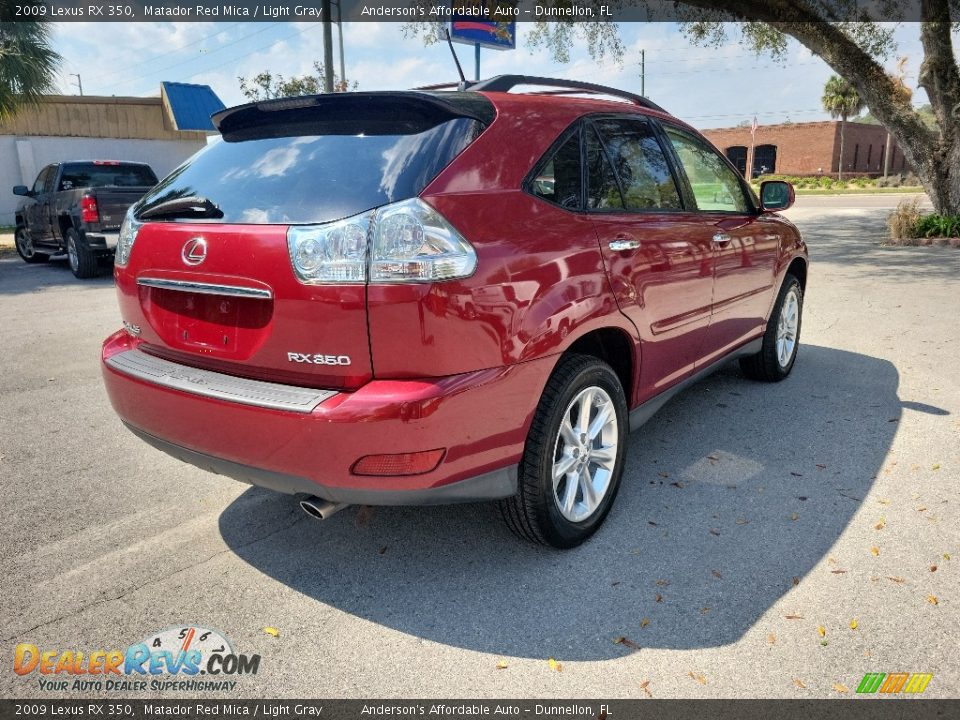 2009 Lexus RX 350 Matador Red Mica / Light Gray Photo #3