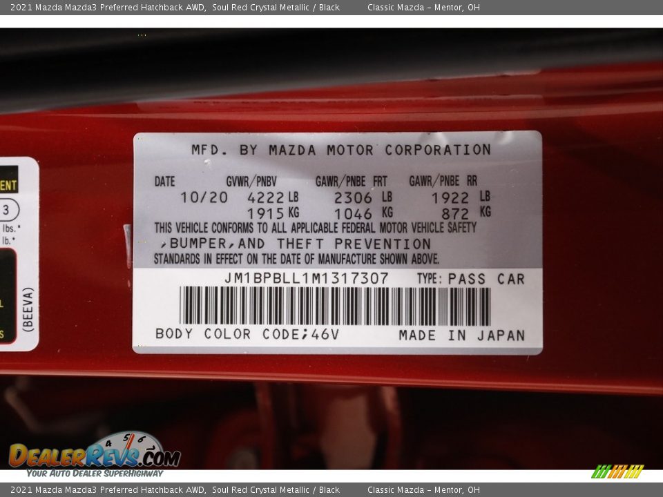2021 Mazda Mazda3 Preferred Hatchback AWD Soul Red Crystal Metallic / Black Photo #21
