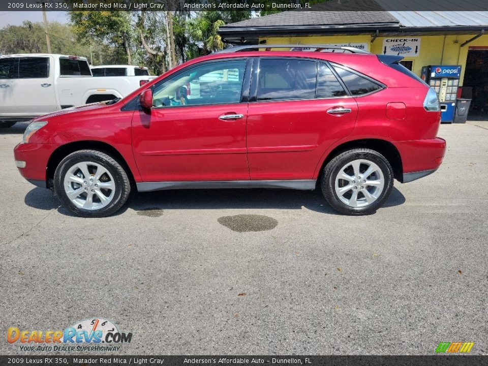 2009 Lexus RX 350 Matador Red Mica / Light Gray Photo #6